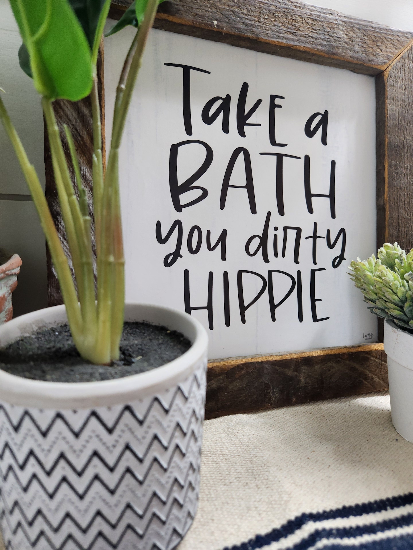 Bath time Hippie lath print