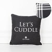 LET'S CUDDLE Pillow  (reversible)
