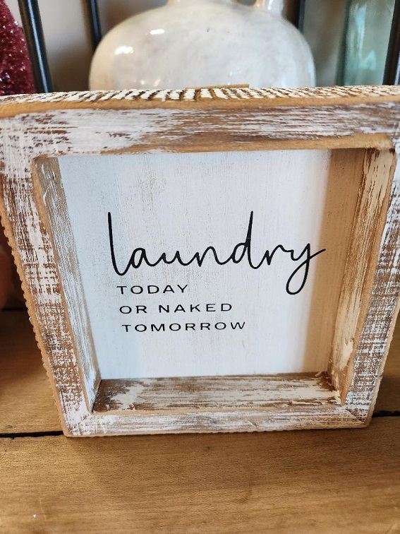 Laundry Small Block sign