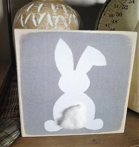 Bunny block sign 5x5