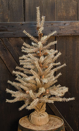 Antique frosted pine tree 3 ft.