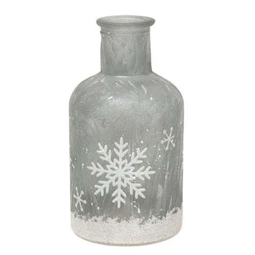 frosted snowflake jar
