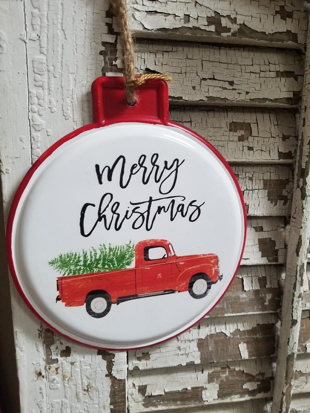"Merry Christmas" Large Ornament sign
