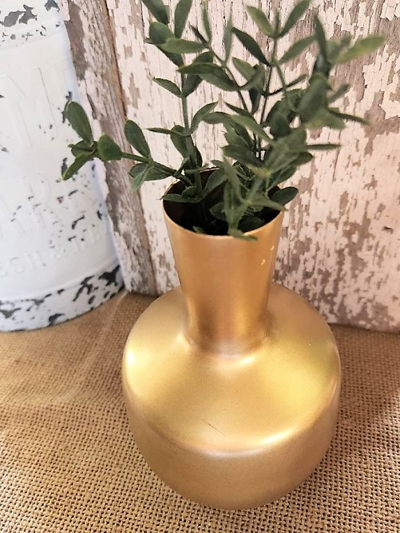 Brass antiqued inspired vase