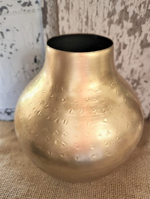 Brass antique inspired vase