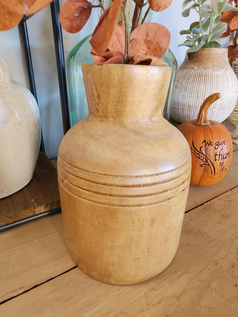 Decorative Wood Vase
