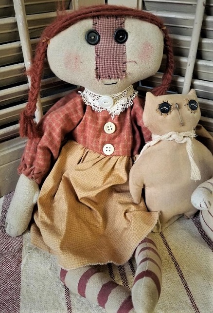 primitive handmade doll  Molly