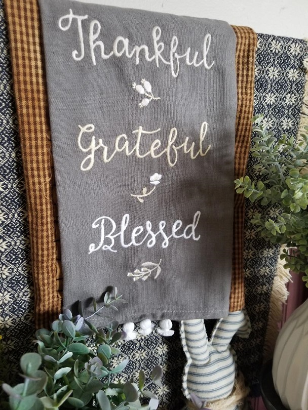 dish towel - Thankful Grateful Blessed